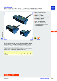 Thumbnail of document Data Sheet - EEx GF & EEx GFS Foot switch